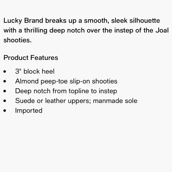 NIB Lucky Brand Joal 9M Leather Deep Notch Open Toe Pump Bootie Shootie Stone - Picture 8 of 12